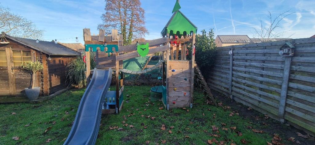 Fatmoose Speeltoestel Klimrek Riverrun Met Glijbaan, Ophalen, Gebruikt, Schommel