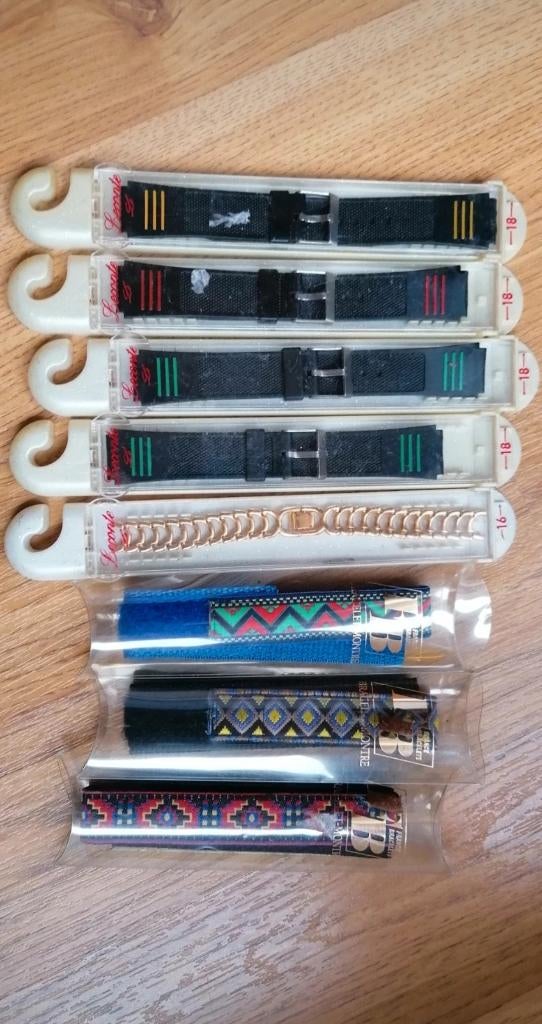 Lot vintage horlogebandjes, Handtassen en Accessoires, Verzenden, Polshorloge, Overige materialen, Nieuw