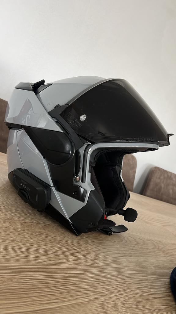 Shark oxo nardo grey + Cardo 2x, Motos, Enlèvement ou Envoi, Shark