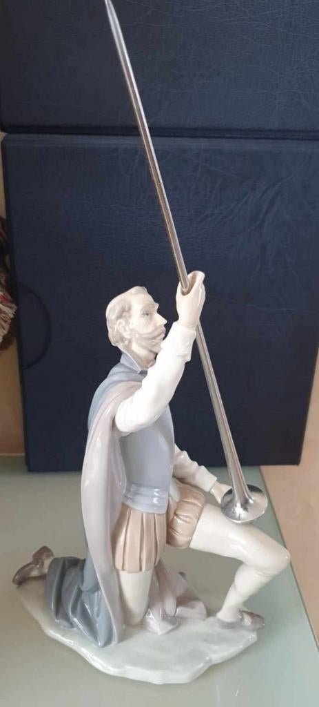 LLADRO Grote Beeld van Don Quijote Arrodillado., Antiek en Kunst, Verzenden