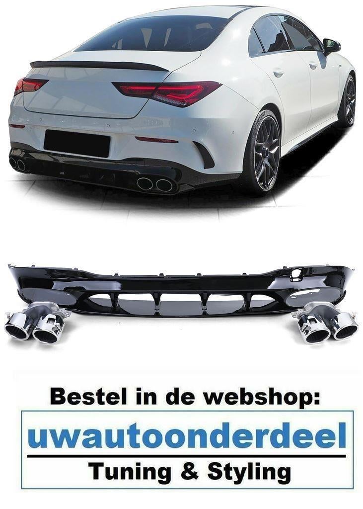 Diffuser Uitlaat Dubbel Chrome Voor Mercedes CLA C118 AMG Lo, Verzenden