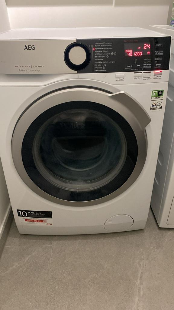 Wasmachine AEG 8000 series - Prima staat!, Elektronische apparatuur, Wasmachines, 8 tot 10 kg, Ophalen, Zo goed als nieuw, Energieklasse A of zuiniger