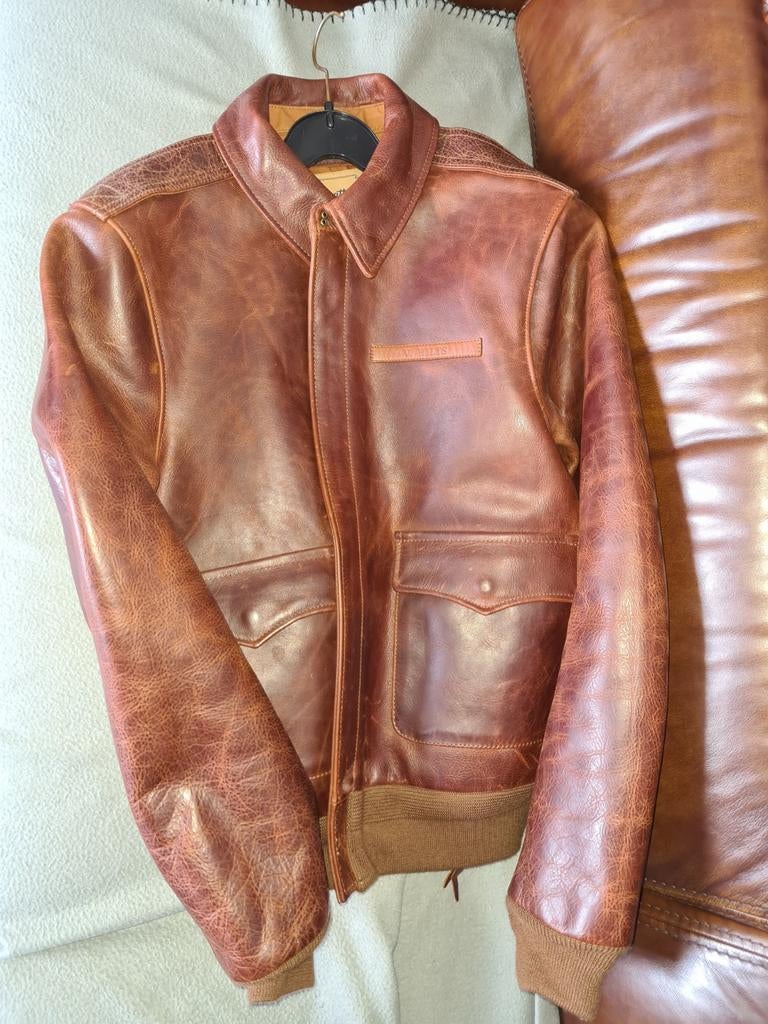 Veste en cuir A2 US ARMY AIRFORCE PILOT NEUF TAILLE XS 240€, Enlèvement, Neuf, Taille 46 (S) ou plus petite
