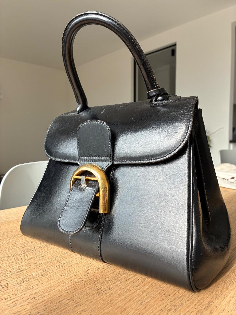 Delvaux Brilliant MM, Ophalen of Verzenden, Zo goed als nieuw, Zwart, Handtas