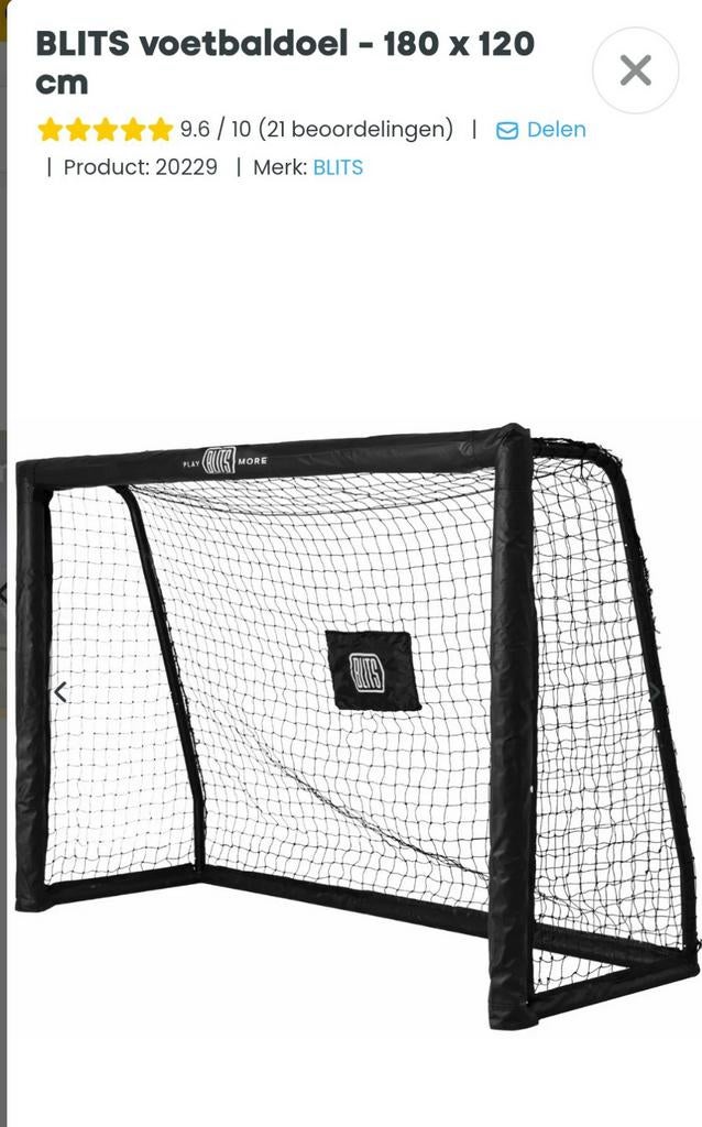 TWEE NIEUWE BLITS Voetbaldoel - 180 x 120 cm, Ophalen