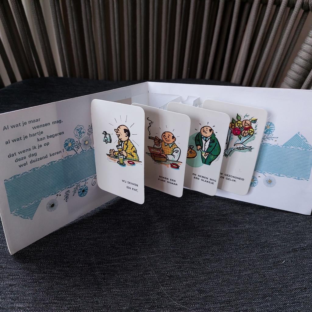 Oude beschreven verjaardagskaart, Ophalen of Verzenden