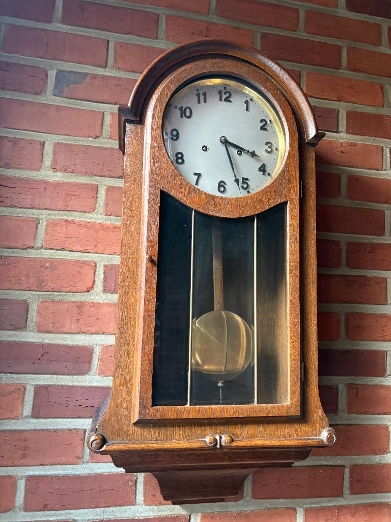 Antieke wandklok Junghans, Antiek en Kunst, Ophalen