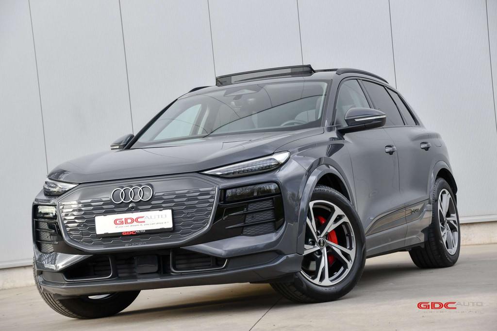 Audi Q6 e-tron Q6 e-Tron I Trekhaak I Pano I HUD I 360 cam, Auto's, Audi, Gebruikt, Zwart, Leder, 5 zetels