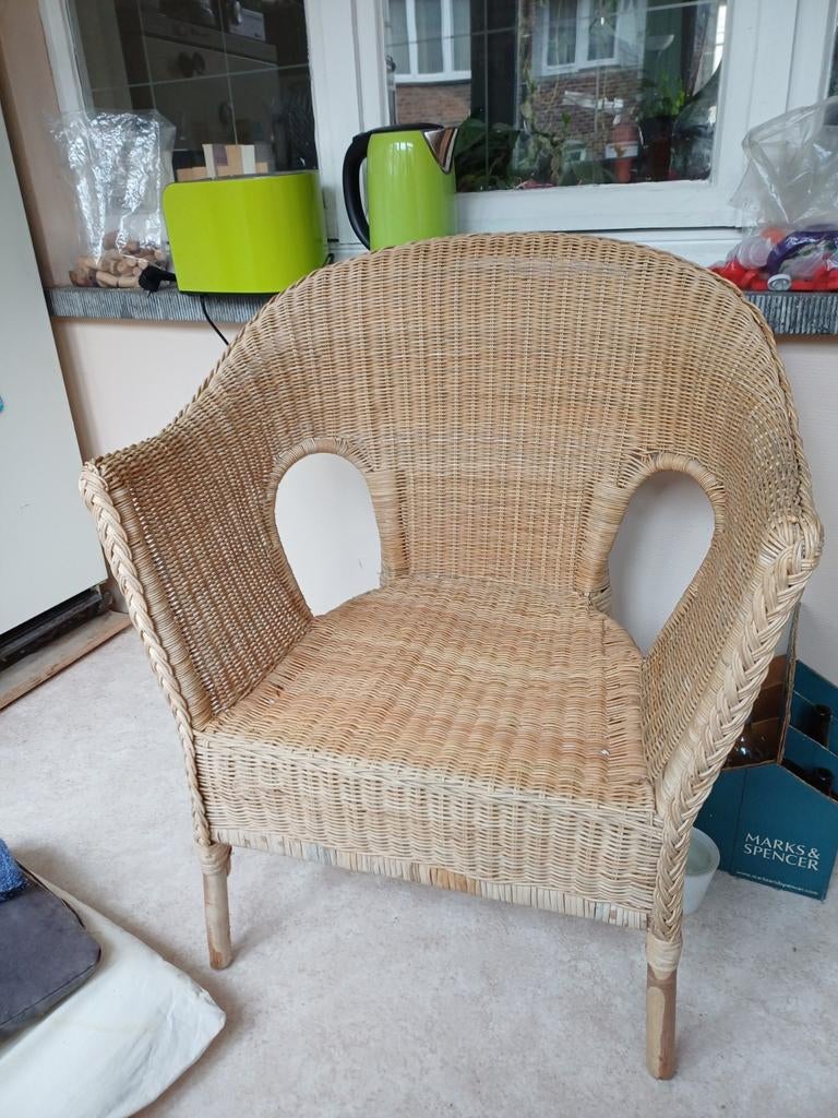 2 rotan stoelen, Tuin en Terras, Ophalen, Rotan