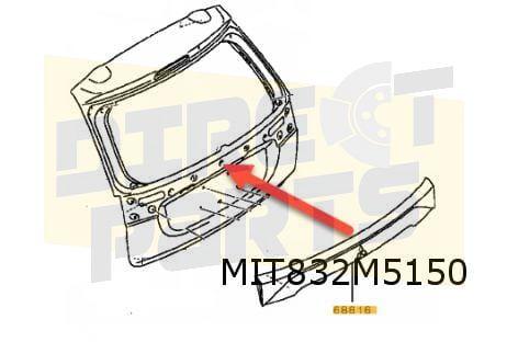 Mitsubishi Outlander achterkleplijst (Cool black P) (PHEV) (, -, Nieuw, Ophalen of Verzenden, Achter