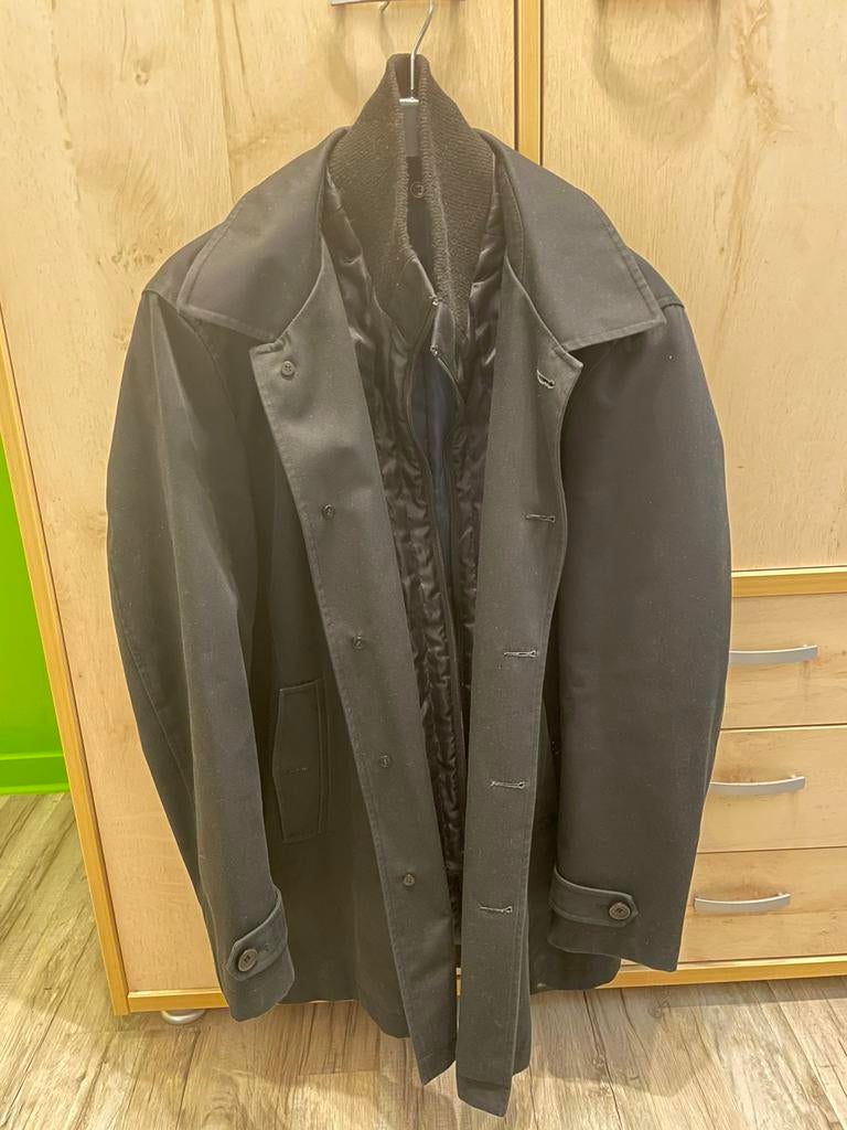 Manteau long homme Brice (XL), Kleding | Heren, Truien en Vesten, Zo goed als nieuw, Maat 56/58 (XL), Zwart, Ophalen of Verzenden