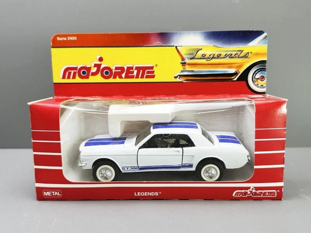 1:32 Majorette 1965 Ford Mustang G.T.350 white, Hobby & Loisirs créatifs, Voitures miniatures | 1:32, Utilisé, Voiture, Enlèvement ou Envoi