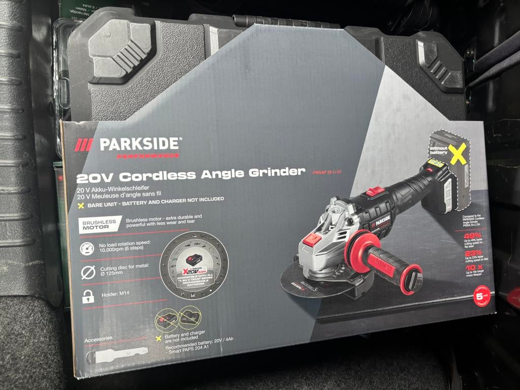 Parkside performance Haakse accu slijper, Doe-het-zelf en Bouw, Gereedschap | Slijpmachines, Ophalen, Nieuw