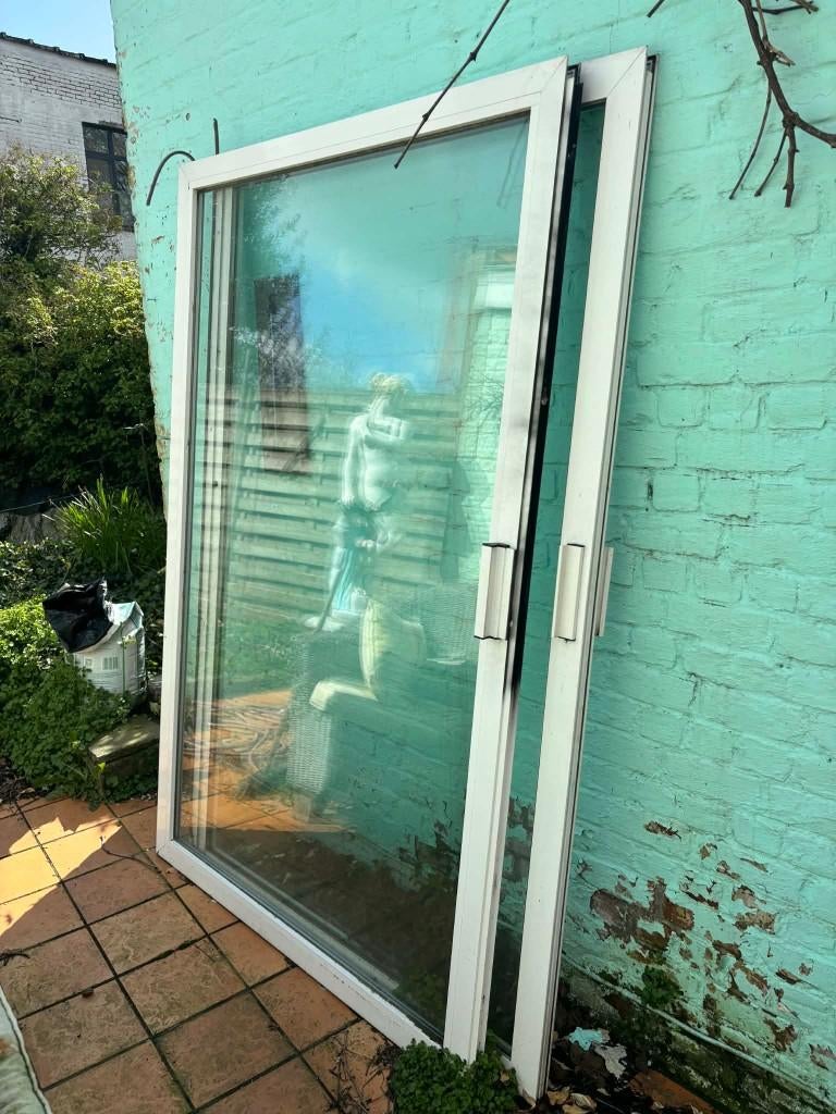 schuifdeuren raam (128 * 205), Bricolage & Construction, Vitres, Châssis & Fenêtres, Enlèvement, Comme neuf