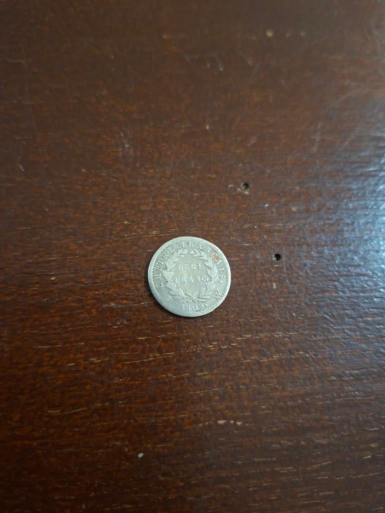 Demi franc 1809 W lilas Napoleon 1, Enlèvement, France, Argent