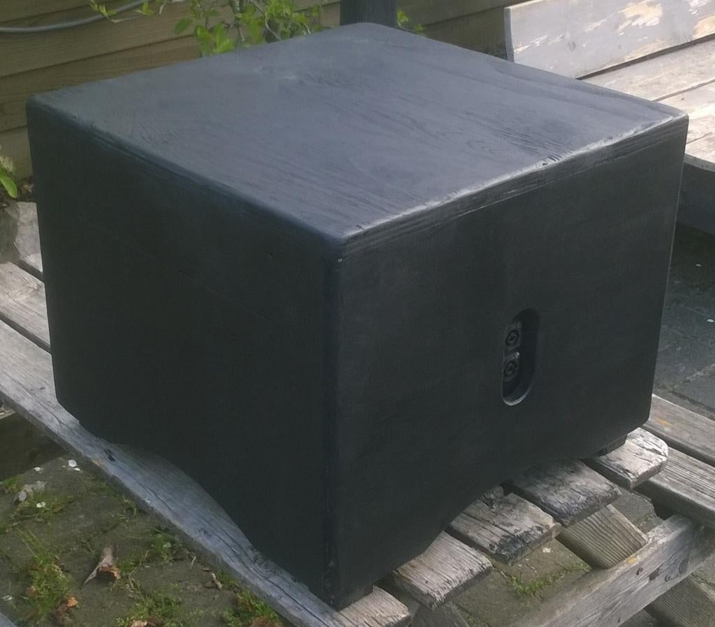 Subs Oliebollenkraam Deventer 15 inch 200-400 Watt, 2 stuks, Autres marques, Comme neuf, 120 watts ou plus, Subwoofer