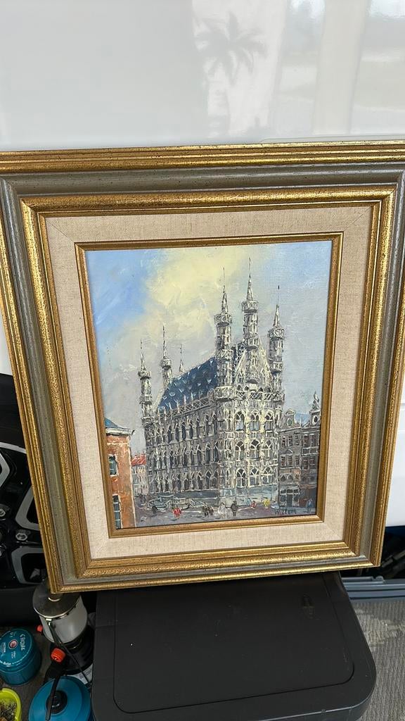 Schilderij van het stadhuis van leuven, Ophalen