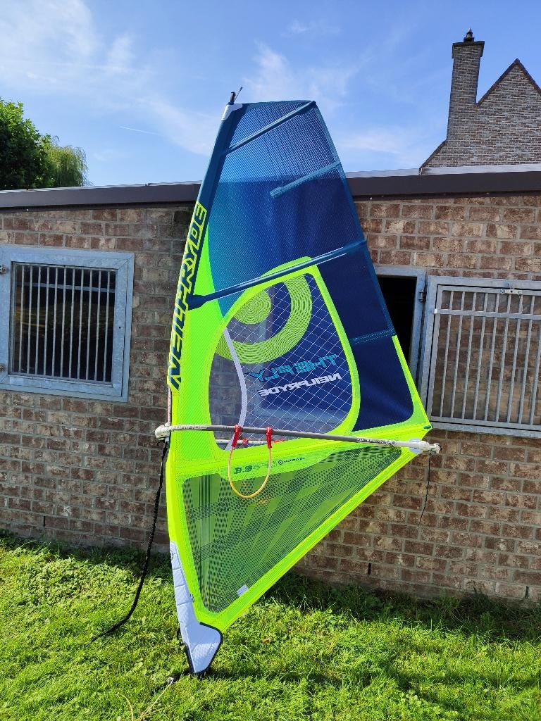 Zeil neilpryde the fly 3.9, Watersport en Boten, Ophalen, Met draagtas, Zo goed als nieuw, Minder dan 5 m²