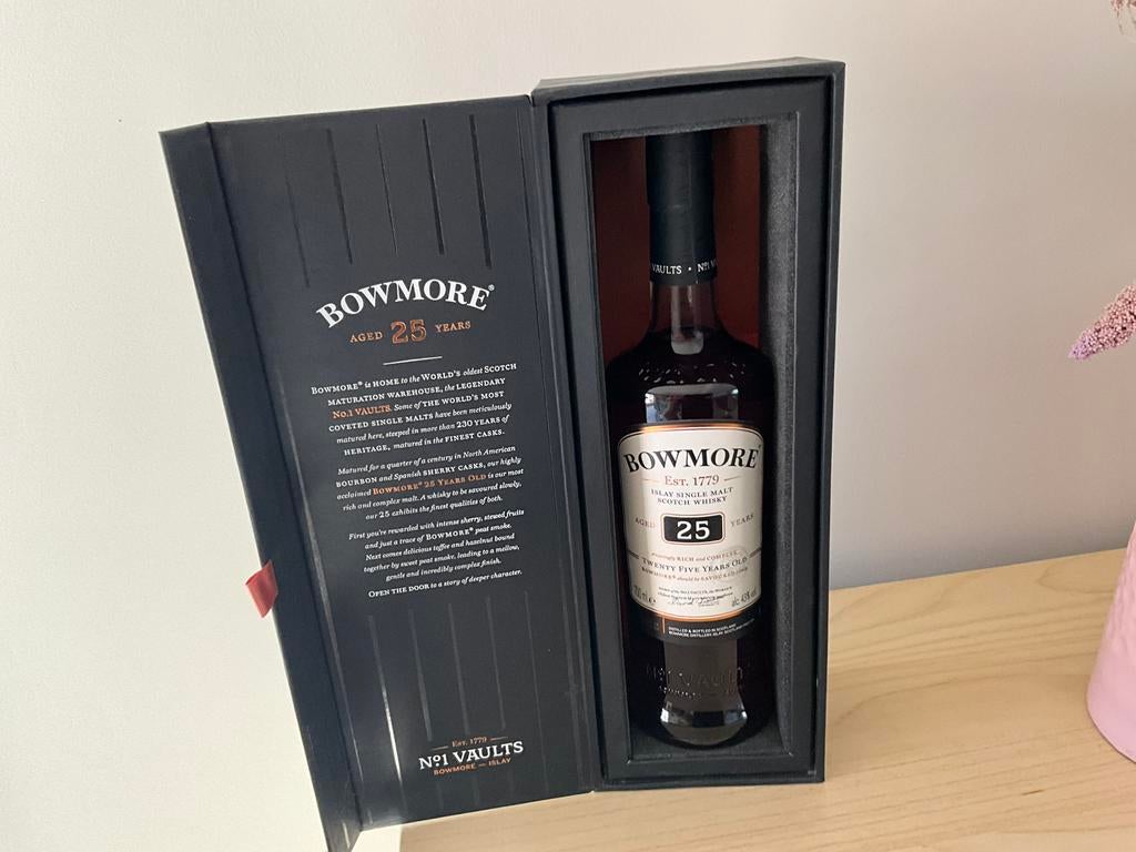 Bowmore 25, Verzamelen, Wijnen, Ophalen of Verzenden, Nieuw, Overige gebieden, Overige typen