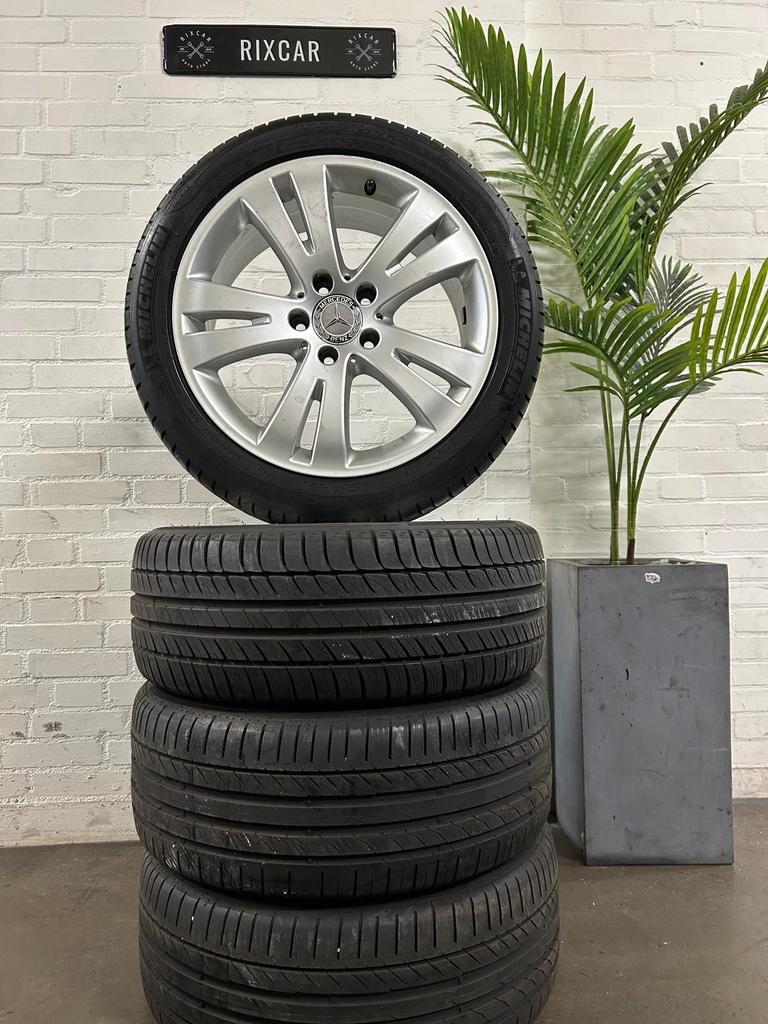 Originele Mercedes velgenset C-Klasse W204 + goede Zomerband, Auto-onderdelen, Banden en Velgen, Ophalen, Gebruikt, -, -