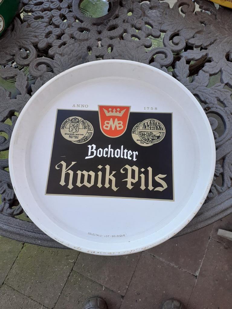 Bocholter kwik pils bierplateau, Verzamelen, Ophalen of Verzenden, Gebruikt, Reclamebord, Plaat of Schild, Overige merken