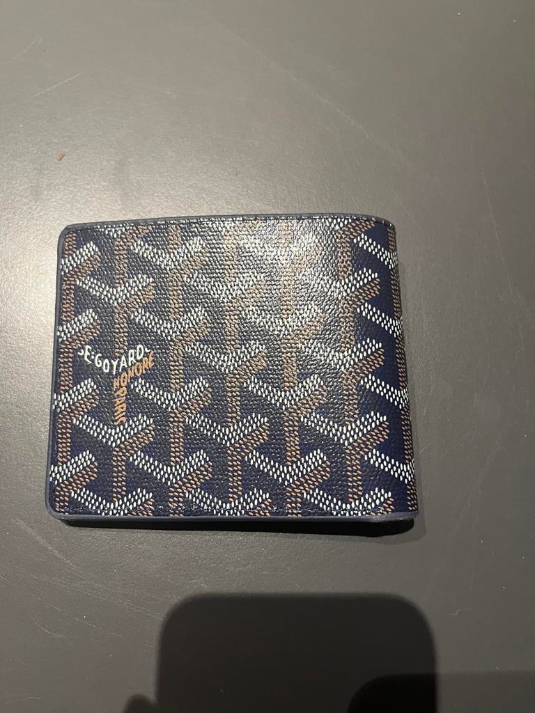 Goyard wallet, Blauw, Zo goed als nieuw, Leder, Ophalen