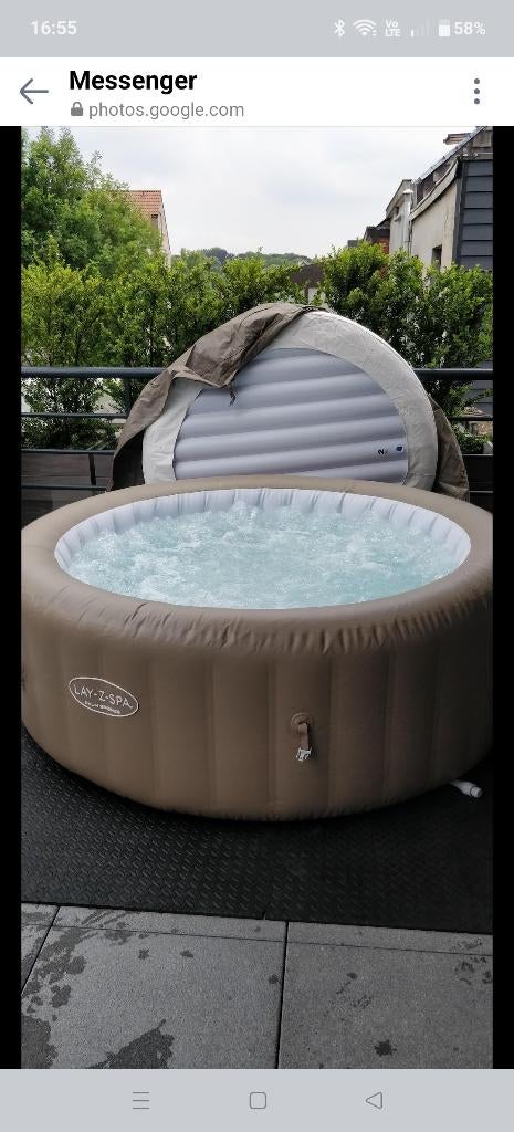 Jacuzzi lazy spa palm springs jet stream, Ophalen, Gebruikt, Afdekzeil, Opblaasbaar