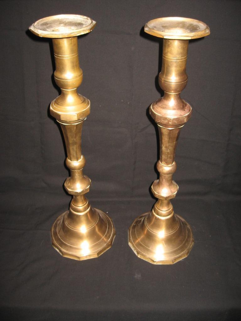 Oude kerk kandelaars, Antiek en Kunst, Ophalen of Verzenden, Koper of Brons