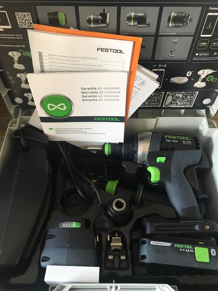Festool TDC 18/4 Quadrive, Bricolage & Construction, Outillage | Ponceuses