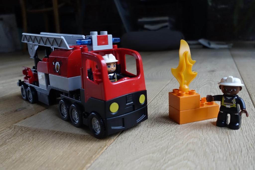 Duplo camion pompier, Enlèvement ou Envoi, Comme neuf, Briques en vrac, Duplo