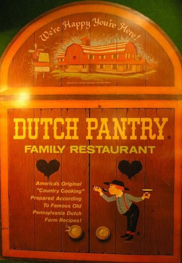 VINTAGE/MENU RESTAURANT NEDERLANDSE PANTRY/HARRISBURG/PEN., Ophalen of Verzenden, Gebruikt, Overige typen