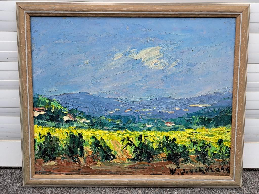 Huile sur panneau signe Walter jonckheere, Antiek en Kunst, Ophalen of Verzenden