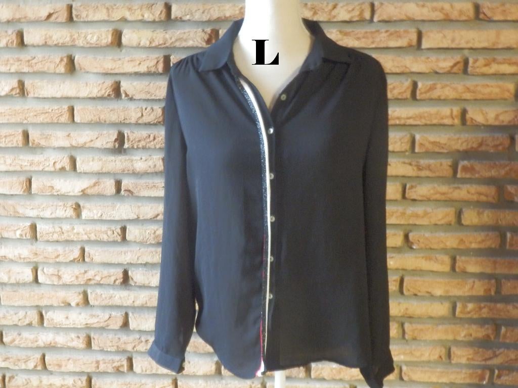 (58) - chemisier femme t.L noir - it hippie -, Kleding | Dames, Maat 38/40 (M), Zwart, It Hippie, Ophalen of Verzenden