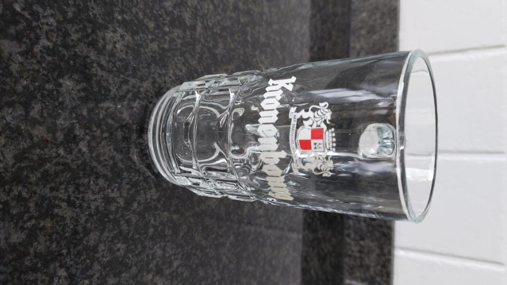 Kronenbourg glas met handvat - 5 stuks, Ophalen of Verzenden, Gebruikt, Bierglas