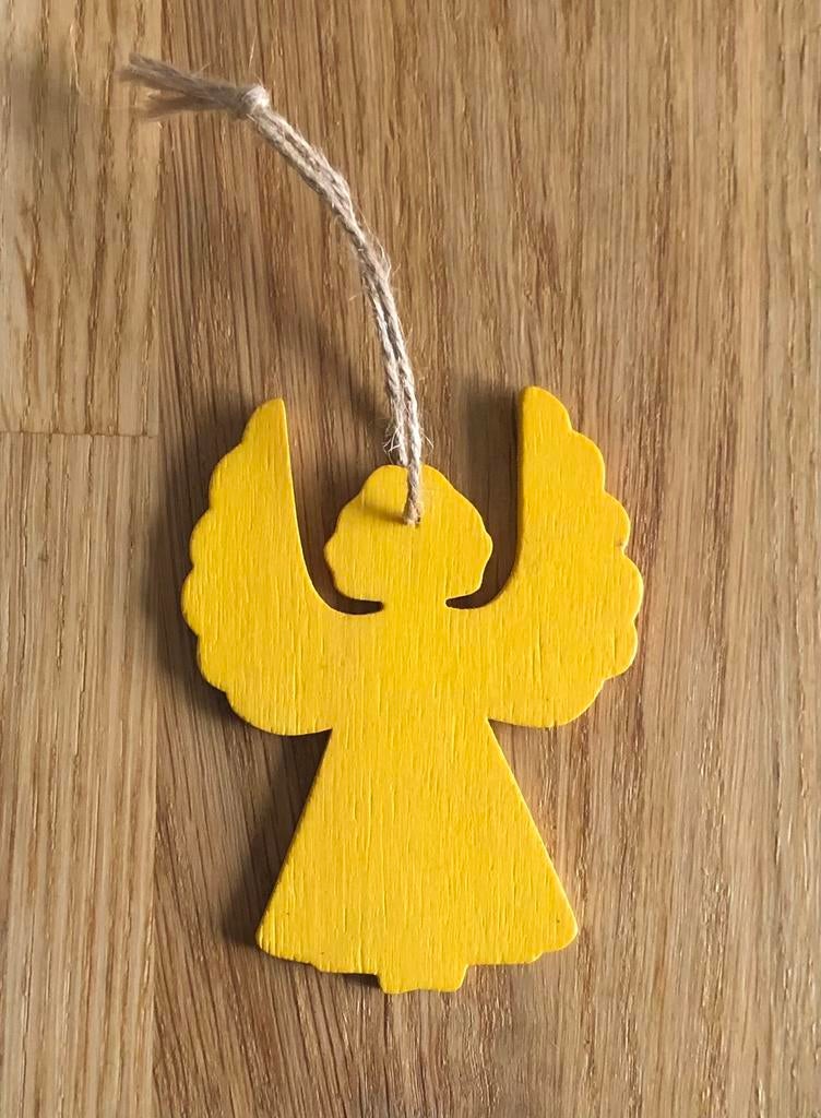 Nouveau : décoration de Noël en forme d'ange en bois jaune, Enlèvement ou Envoi, Neuf