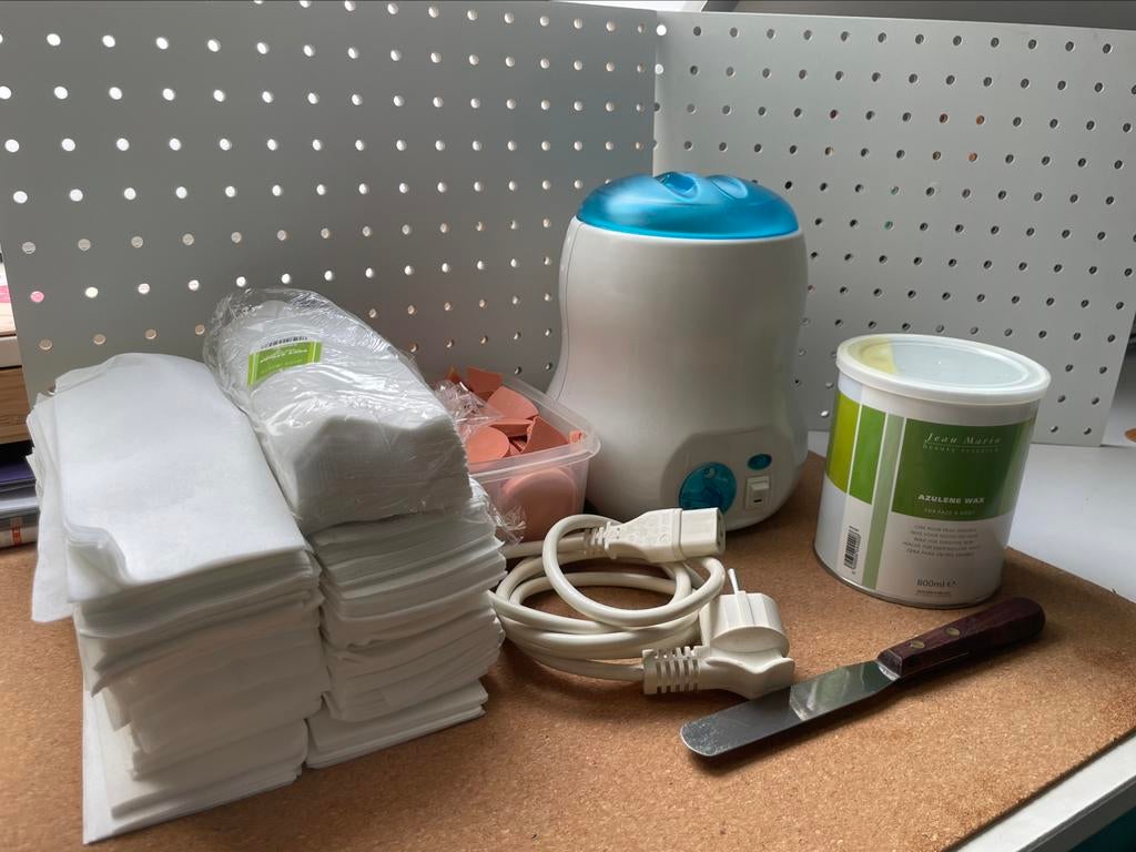 Waxapparaat,wax,strips en spatel, Handtassen en Accessoires, Uiterlijk | Lichaamsverzorging, Ophalen, Gebruikt, Overige typen