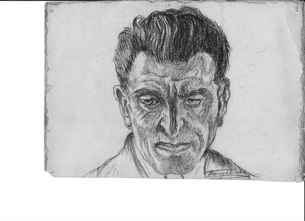 potloodtekening man, Ophalen