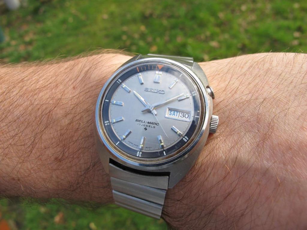 Vintage SS Seiko Bell-Matic 4006-6011 DD 1971 nagezien, Gebruikt, Staal, Polshorloge, Ophalen of Verzenden