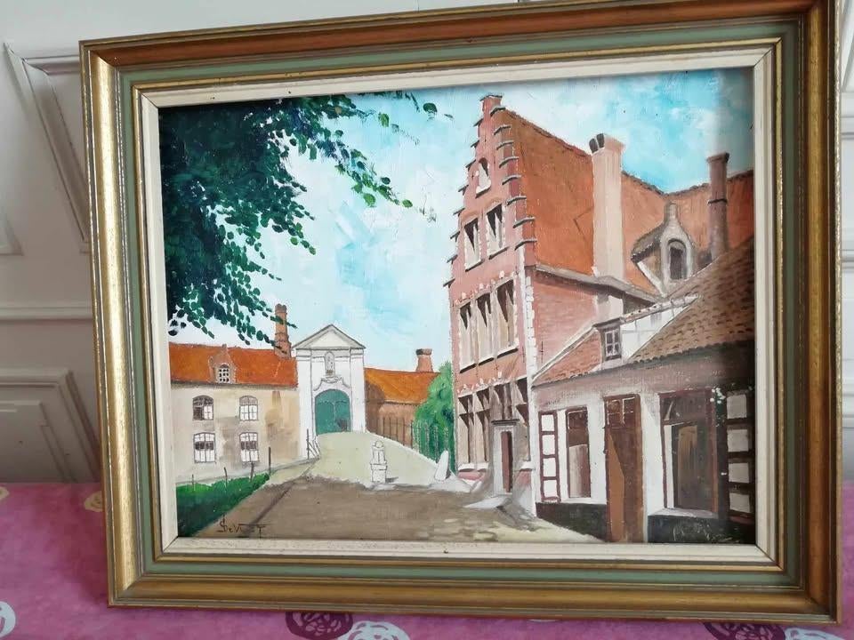 Tableau peinture à l'huile sur TOILE signe : DE VUYST , Antiquités & Art, Art | Peinture | Classique, Enlèvement