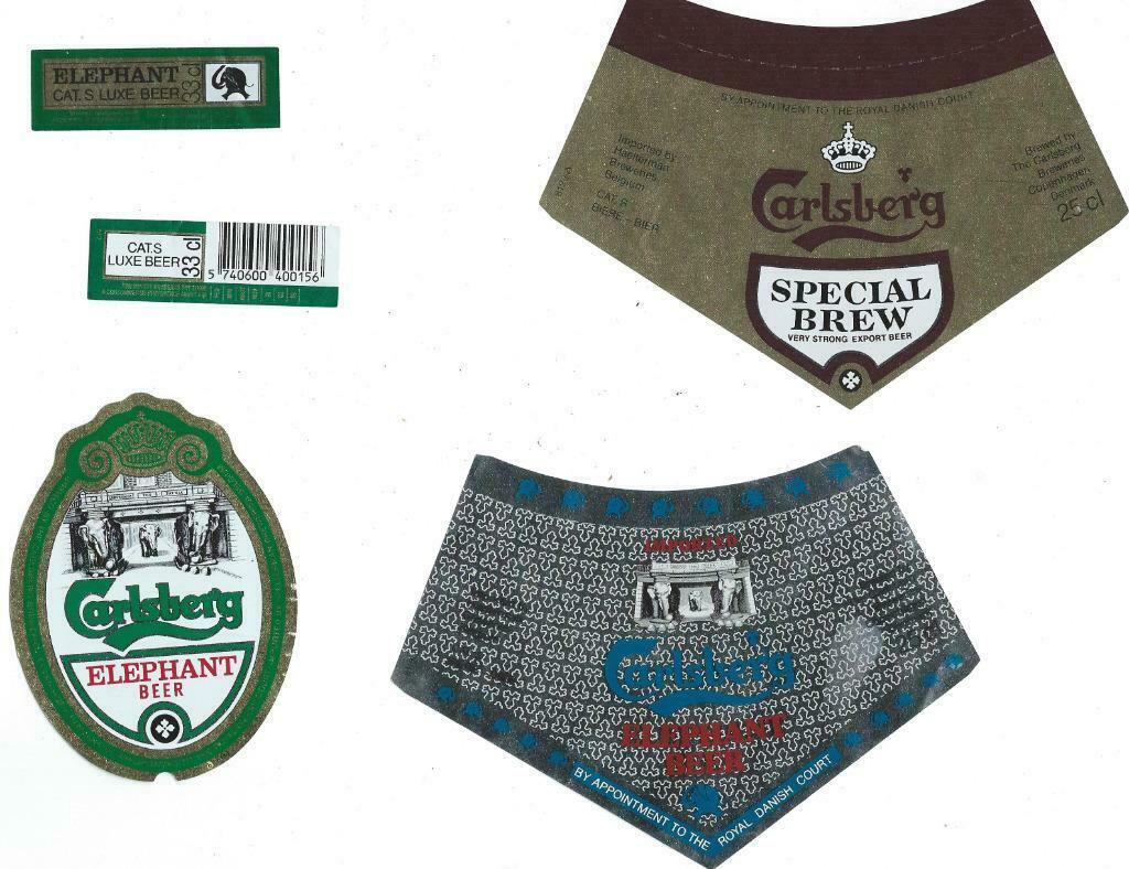 Étiquettes de Carlsberg des années 80(embouteillages belges), Collections, Enlèvement ou Envoi, Neuf, Autres types