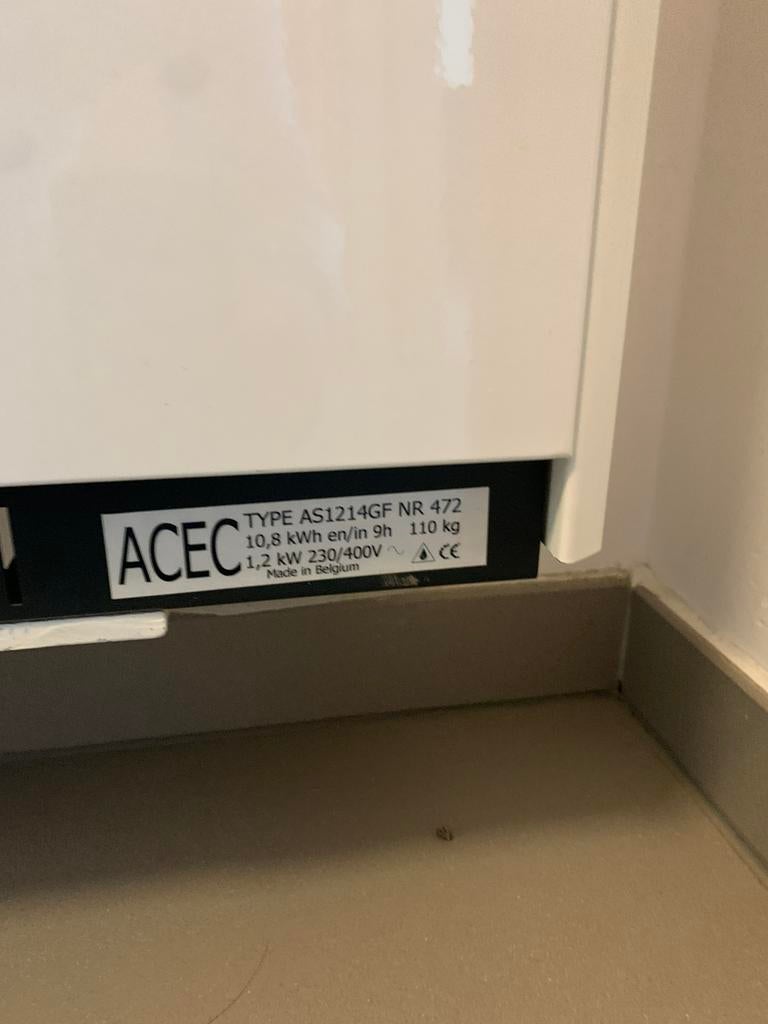 Radiateur électrique à accumulation ACEC 1200W, Bricolage & Construction, Chauffage & Radiateurs, 800 watts ou plus, Comme neuf