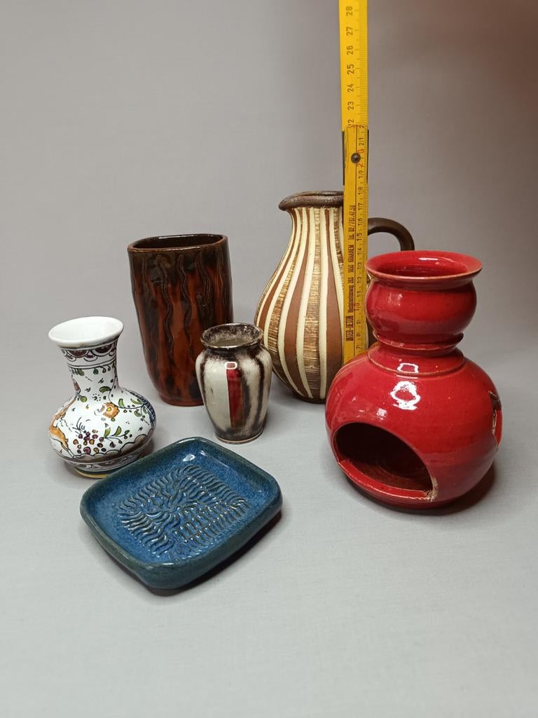 Set en céramique éclectique (6 pièces), Antiquités & Art, Enlèvement ou Envoi