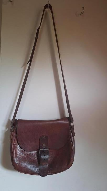 Lederen schoudertas, Ophalen of Verzenden, Zo goed als nieuw