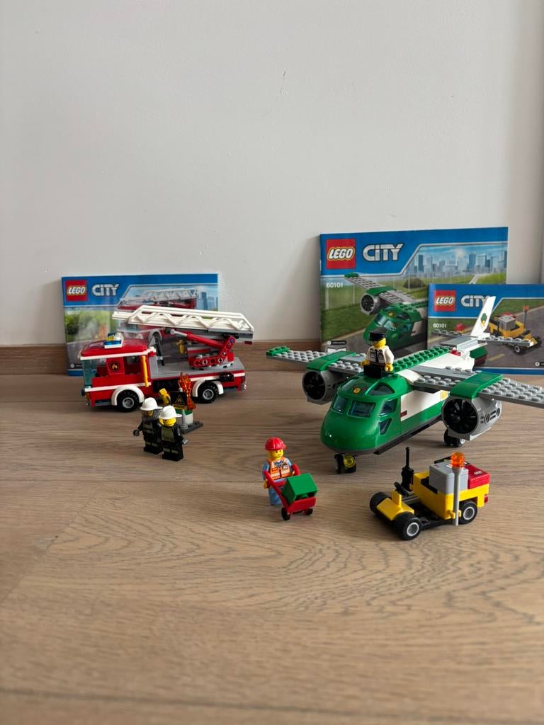 Lego city brandweer + vliegtuig 60107 + 60101, Ophalen, Zo goed als nieuw, Lego