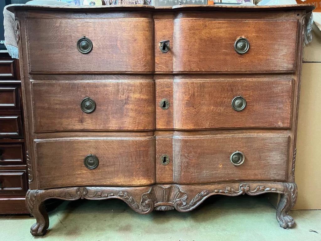 Commode en chêne massif XIXe, Maison & Meubles, 3 ou 4 tiroirs, XIXe, 100 à 150 cm, Enlèvement