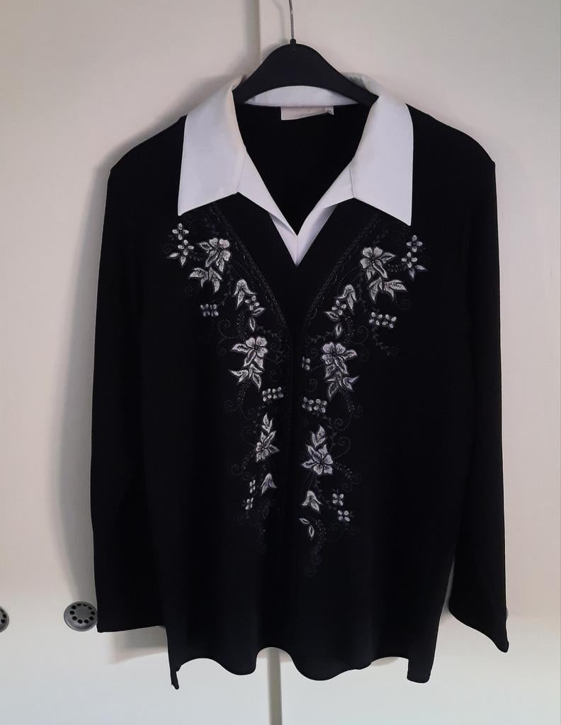 T-shirt à manches longues « XL » (GRATUIT), Enlèvement ou Envoi, Porté, Taille 46/48 (XL) ou plus grande, Noir