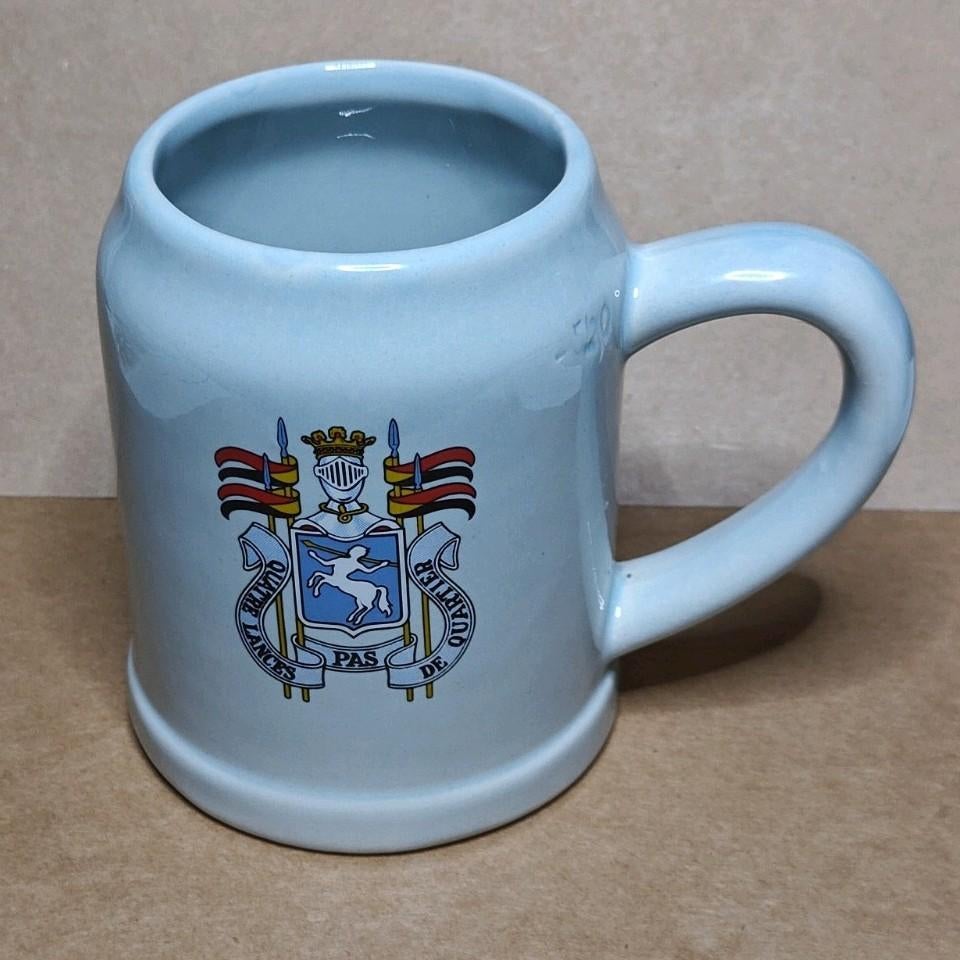 Pot à bière avec plaque d'unité, 4e régiment, lanciers et ar, Collections, Enlèvement ou Envoi, Armée de terre, Autres types