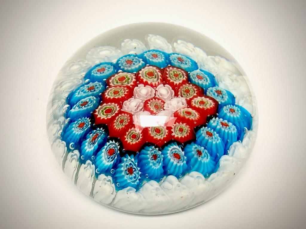 Murano Millefiori Ancien Presse Papier  Boule de Sulfure, Enlèvement ou Envoi