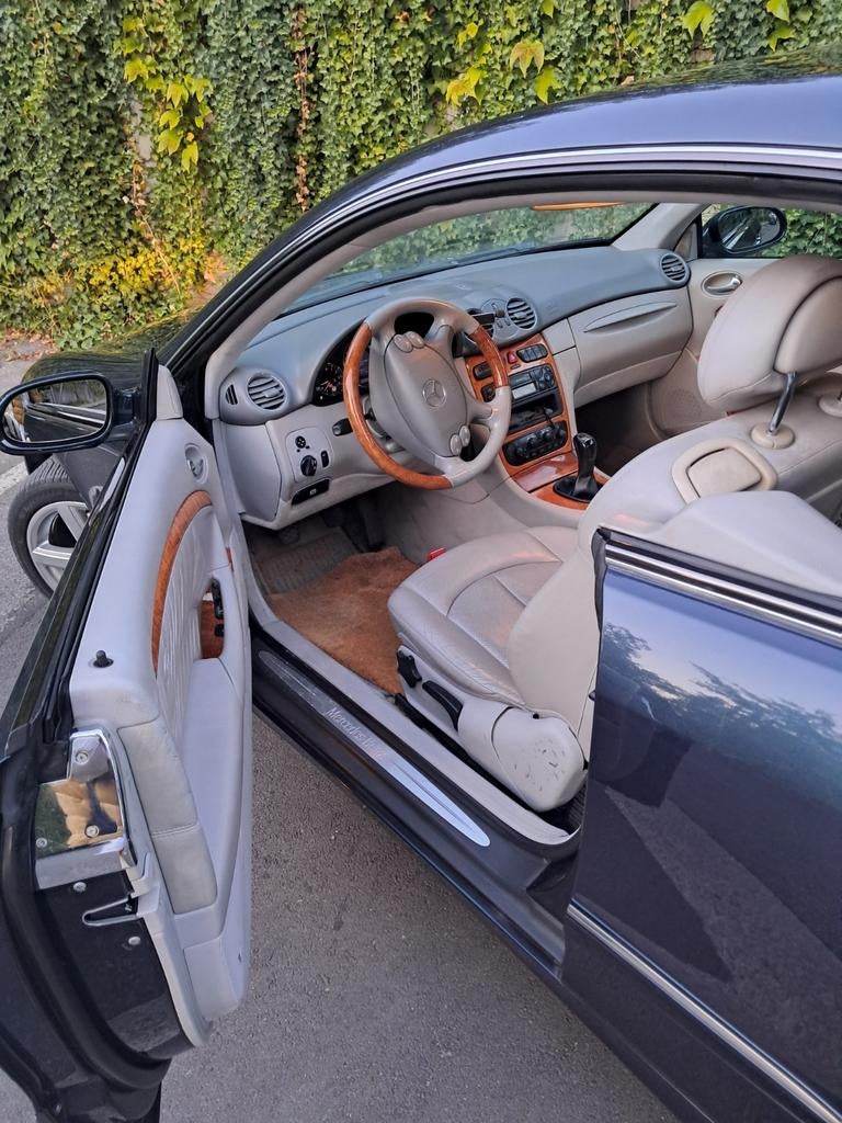 Clk 200 k 209 bleu 2003, Autos, Cuir, Achat, Beige, 1595 kg