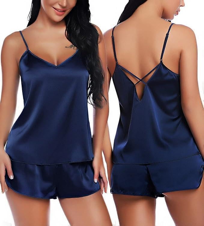 Pyjama de lingerie en satin | LIVRAISON GRATUITE
